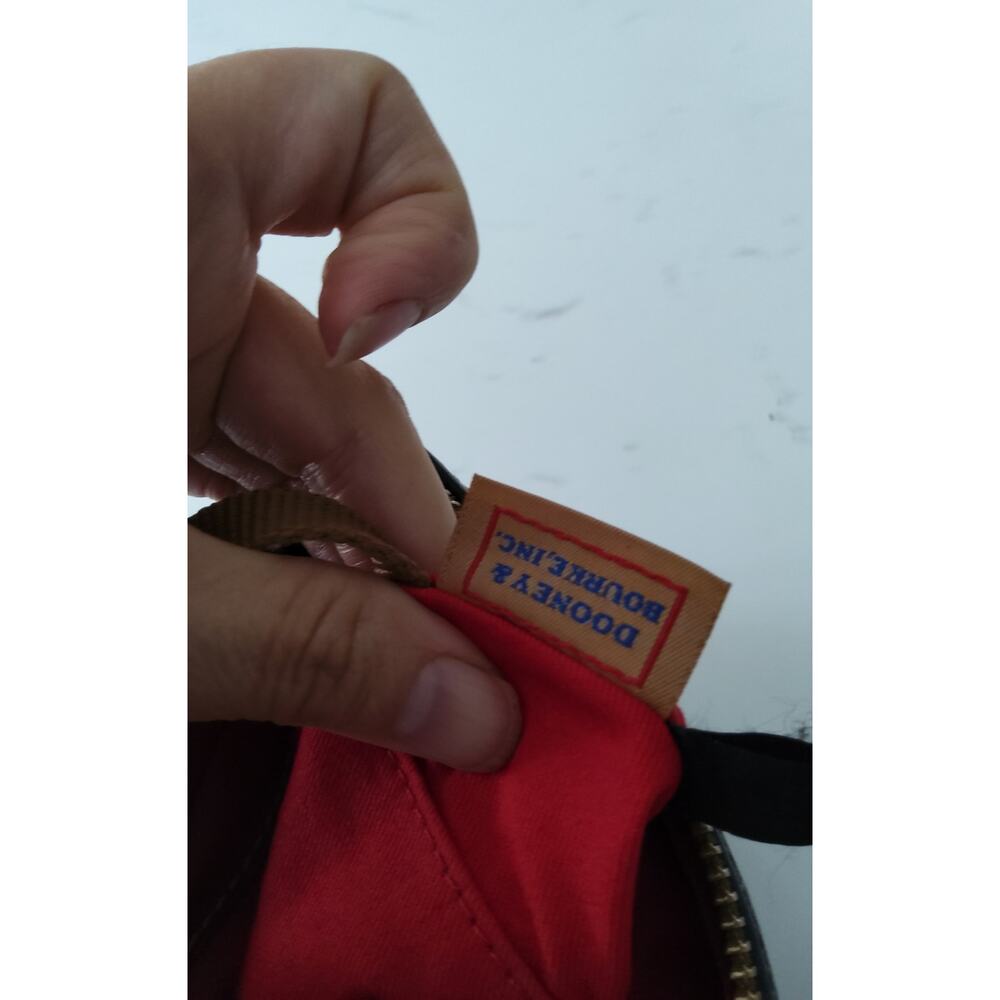 Dooney & Bourke Pebbled Grain leather Crossbody handbag navy/brown old money  - Picture 8 of 13